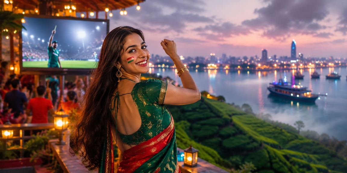 নারায়ণগঞ্জের চা বাগানে ক্রিকেট বেটিং উপভোগ করছেন একজন বাংলাদেশি খেলোয়াড়
